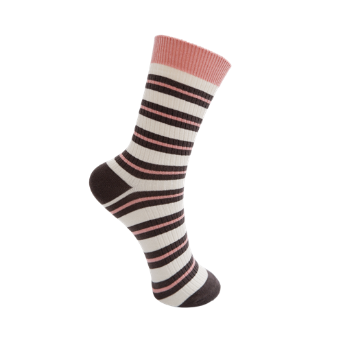 BC Brenda Sock Soft PInk / Brown